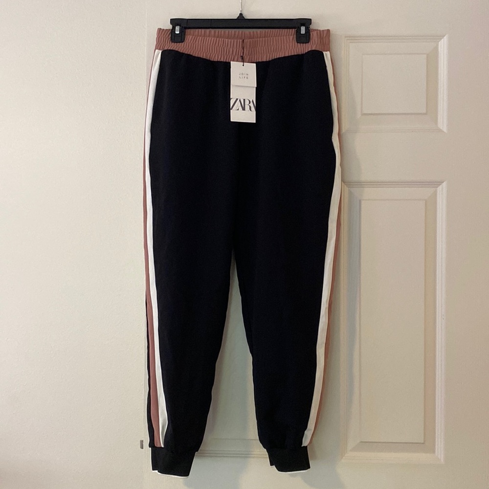 NWT Zara striped joggers